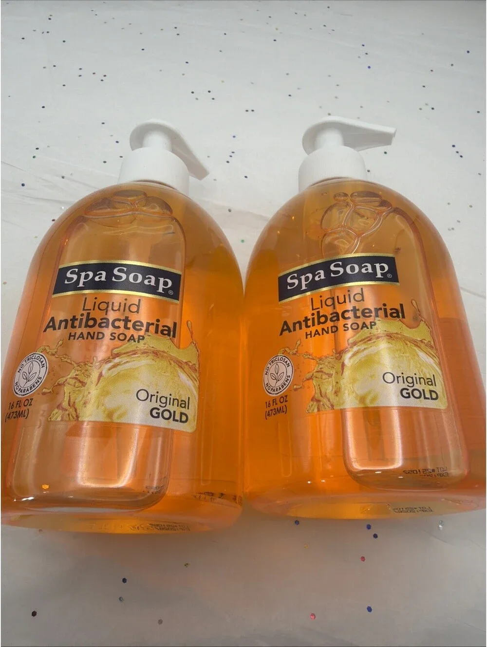 Spa Soap Original Gold Antibacterial Hand Soap 16 Fl Oz Set Of 2 Pump Bottles